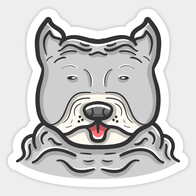 American Bully Dog Sticker by Dzulhan